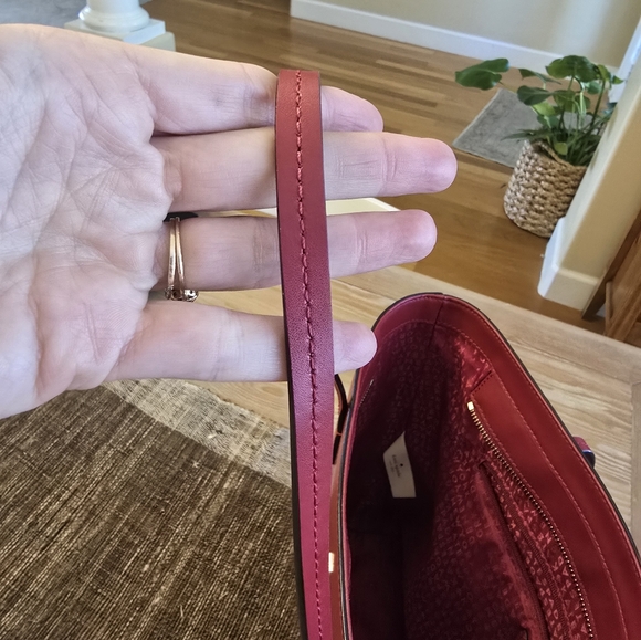 Kate Spade Red Leather Tote - Picture 2 of 9